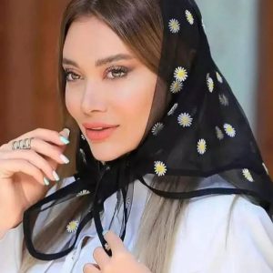 قیمت مینی اسکارف بابونه - مشکی