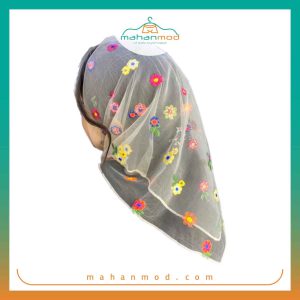 اسکارف گل بابونه رنگی رنگی ارزان