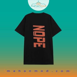 تیشرت مردانه مشکی طرح NOPE