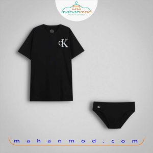 ست تیشرت مردانه و شورت اسلیپ طرح cK
