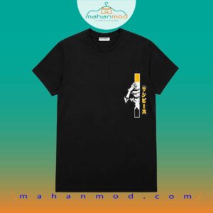 تیشرت مردانه مشکی طرح لوفی